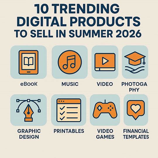10 Trending Digital Products to Sell in Summer 2026