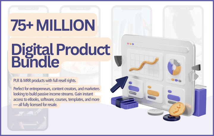 75 Million+ PLR MRR Digital Products | Master Resell Rights Bundle