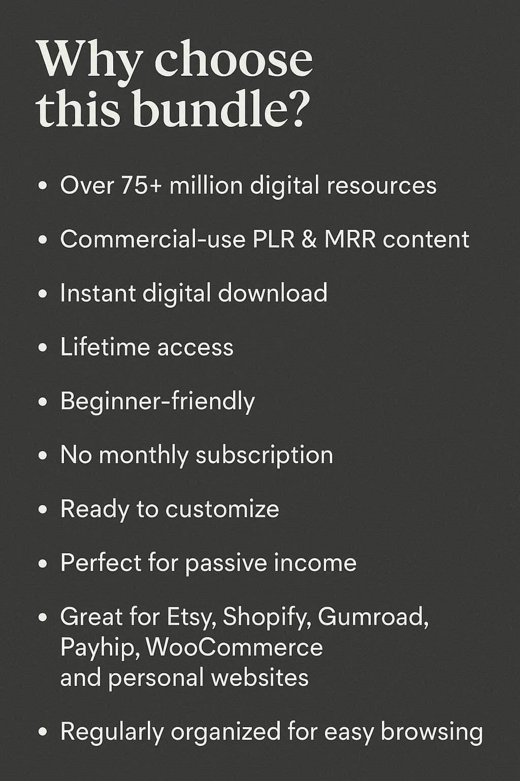 75 Million+ PLR MRR Digital Products | Master Resell Rights Bundle