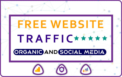 free website traffic , organic and social media